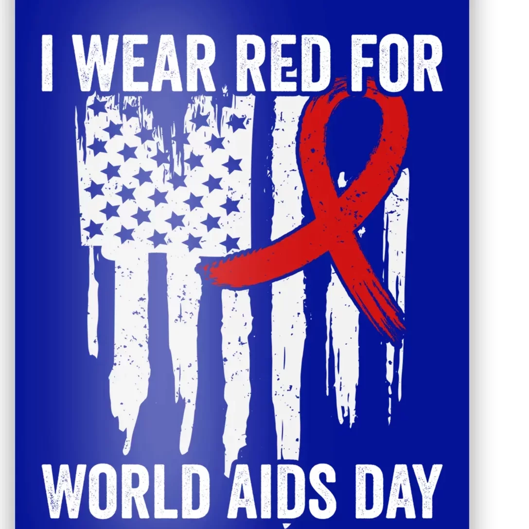 World Aids Day Hope Hiv Red Ribbon Aids Awareness Matching Cool Gift Poster