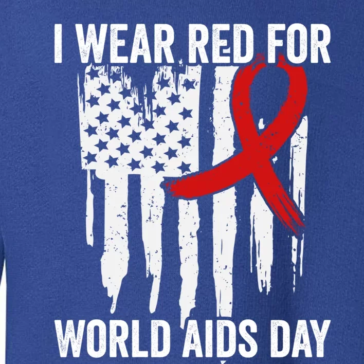 World Aids Day Hope Hiv Red Ribbon Aids Awareness Matching Cool Gift Toddler Sweatshirt