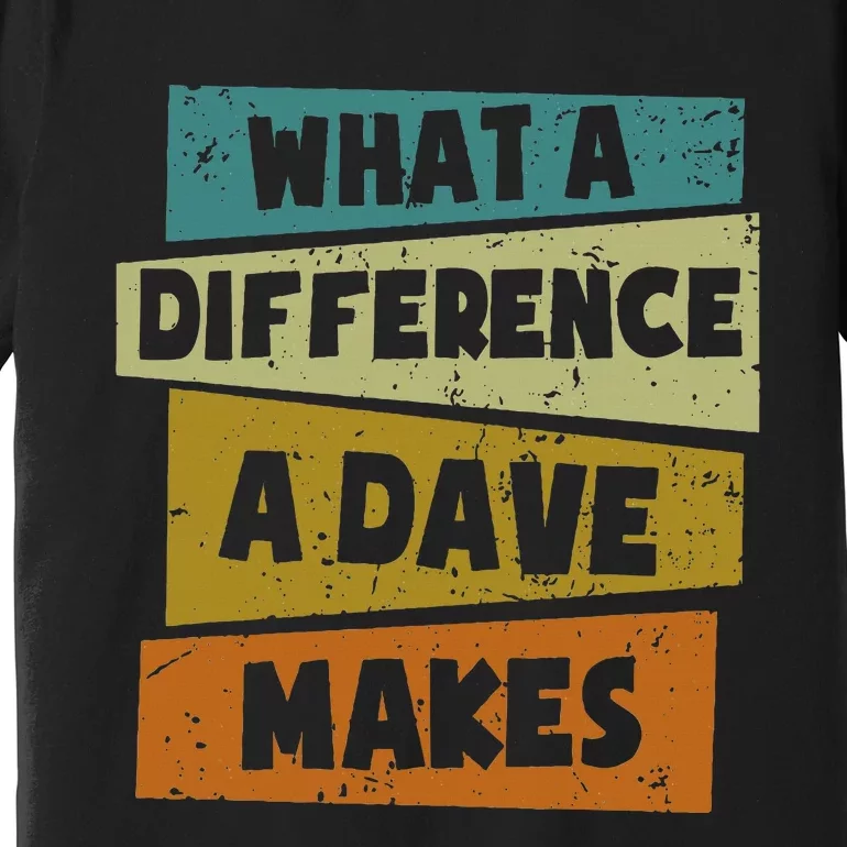 What A Difference A Dave Makes Premium T-Shirt