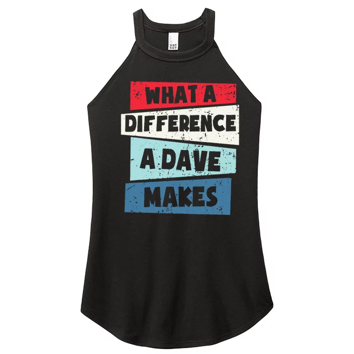 What A Difference A Dave Makes Women’s Perfect Tri Rocker Tank