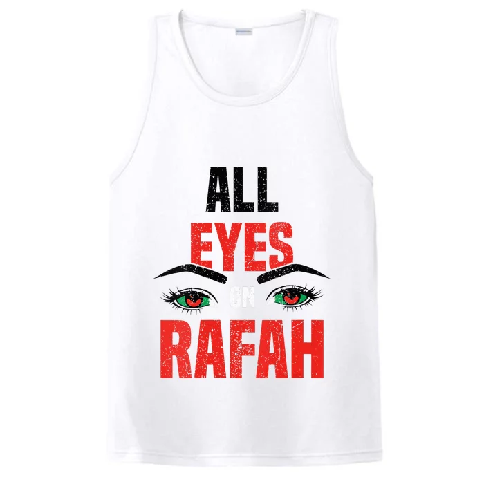 Women All Eyez On Rafah Distressed Eye Performance Tank