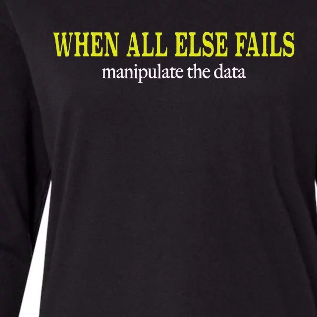 When All Else Fails Manipulate The Data Womens Cotton Relaxed Long Sleeve T-Shirt