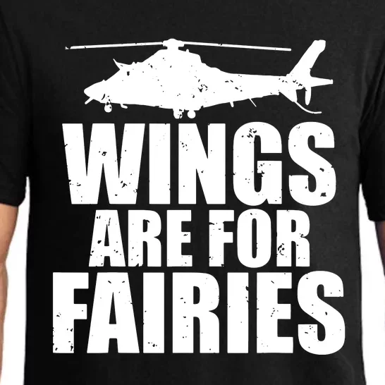 Wings Are For Fairies Funny Helicopter Pilot Pajama Set