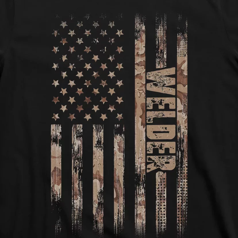 Welder American Flag Gift Welding T-Shirt