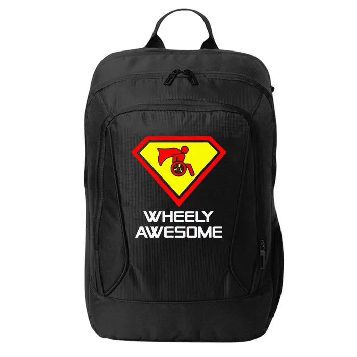 Wheely Awesome Funny Super Disabled Handicapped Wheelchair City Backpack