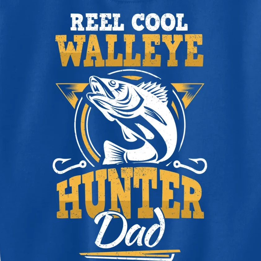 Walleye Angler Fisher And Fishing Dad Gift Kids Sweatshirt