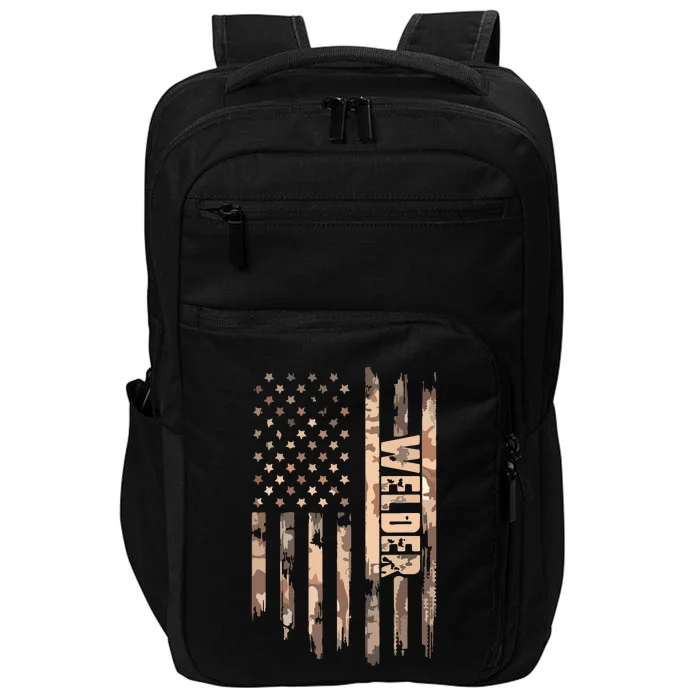 Welder American Flag Gift Welding Impact Tech Backpack