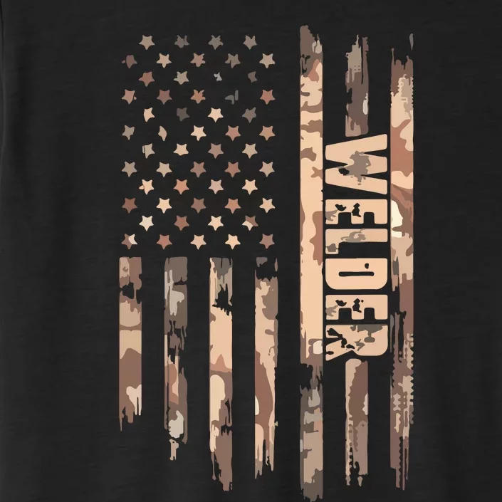 Welder American Flag Gift Welding ChromaSoft Performance T-Shirt