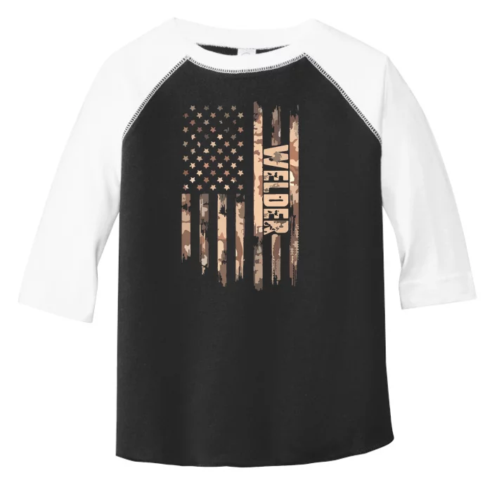 Welder American Flag Gift Welding Toddler Fine Jersey T-Shirt