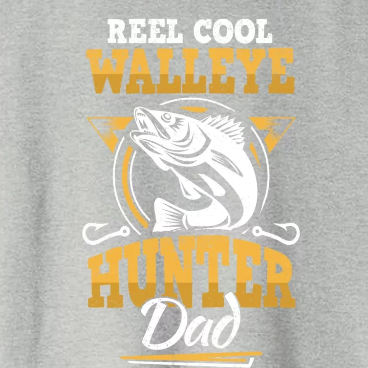 Walleye Angler Fisher And Fishing Dad Gift Women's Crop Top Tee