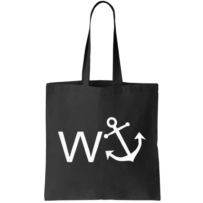 W Anchor Funny Wanker Jerk Funny Slang Tote Bag