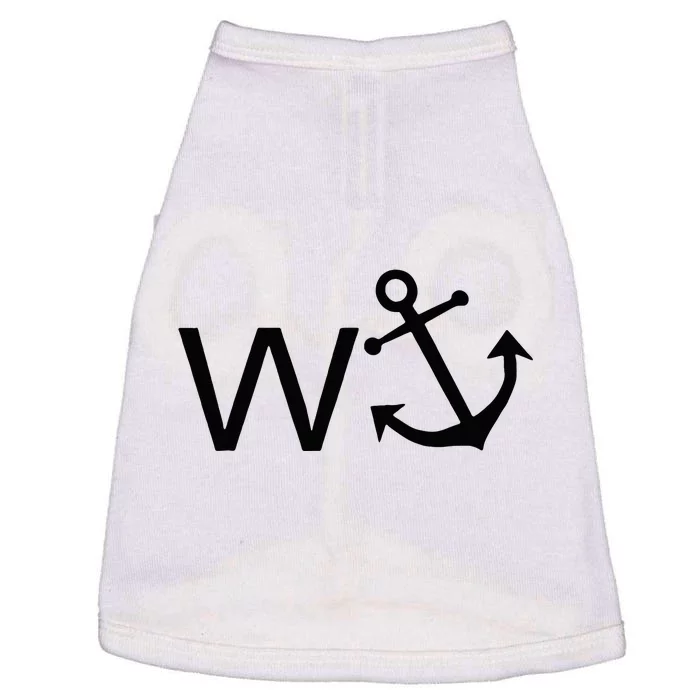 W Anchor Funny Wanker Jerk Funny Slang Doggie Tank