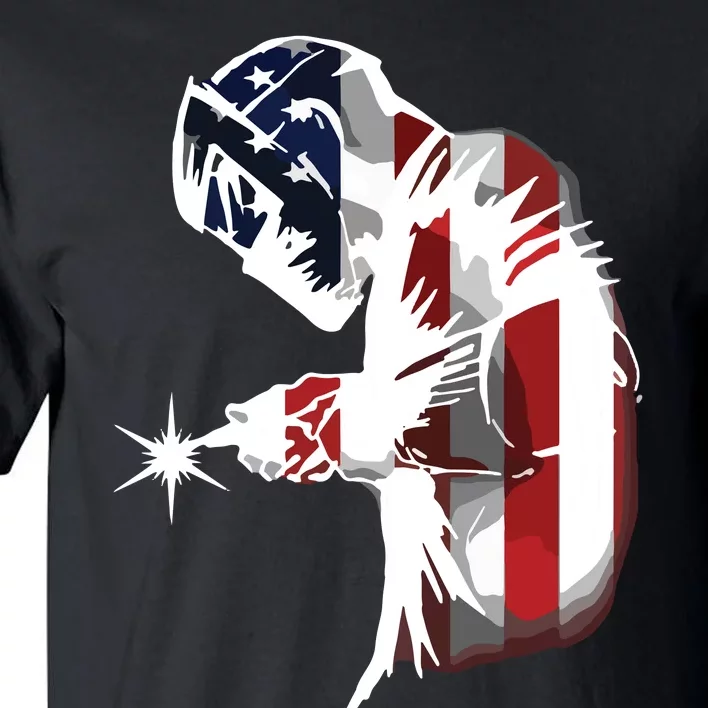 Welder American Flag USA Patriotic Welder Tall T-Shirt