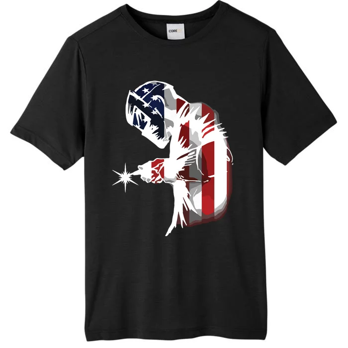 Welder American Flag USA Patriotic Welder ChromaSoft Performance T-Shirt