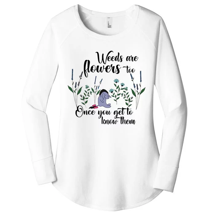 Weeds Are Flowers Too Once You Get To Know Them Cute Bear Flower Garden Festival Women's Perfect Tri Tunic Long Sleeve Shirt