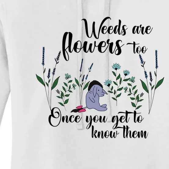 Weeds Are Flowers Too Once You Get To Know Them Cute Bear Flower Garden Festival Women's Pullover Hoodie