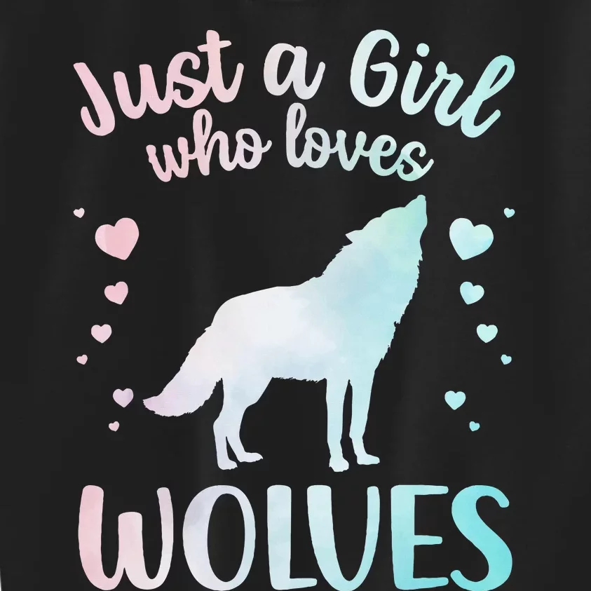 Wolves Art For Wolf Related Animal Wolf Lover Kids Sweatshirt