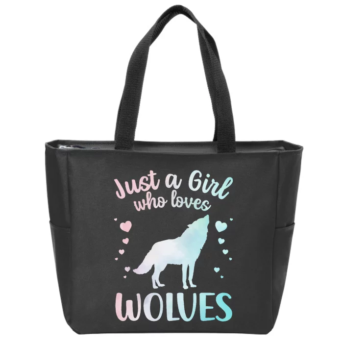 Wolves Art For Wolf Related Animal Wolf Lover Zip Tote Bag