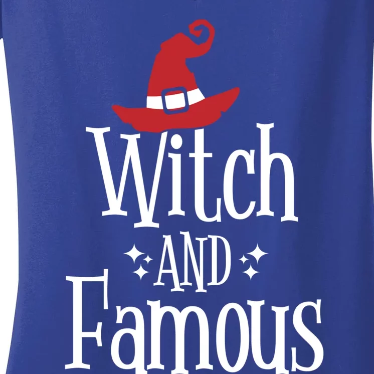 Witch And Famous Witchy Attire Halloween Costume Cute Gift Women's V-Neck T-Shirt