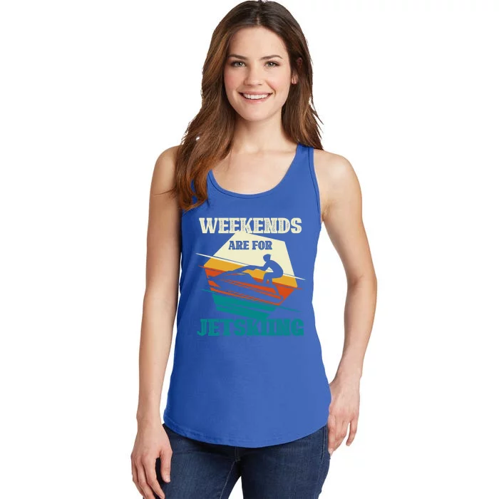 Weekends Are For Jetskiing Funny Jet Ski Lovers Funny Gift Ladies Essential Tank