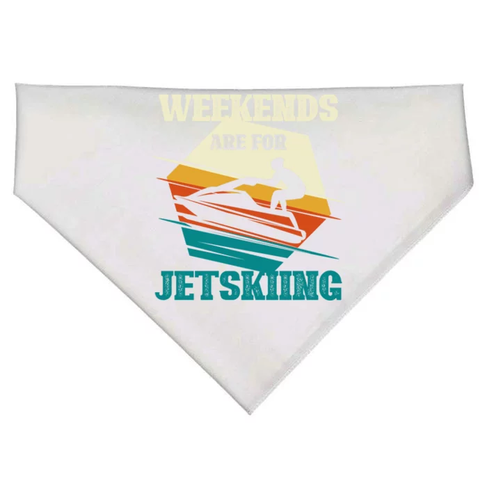 Weekends Are For Jetskiing Funny Jet Ski Lovers Funny Gift USA-Made Doggie Bandana