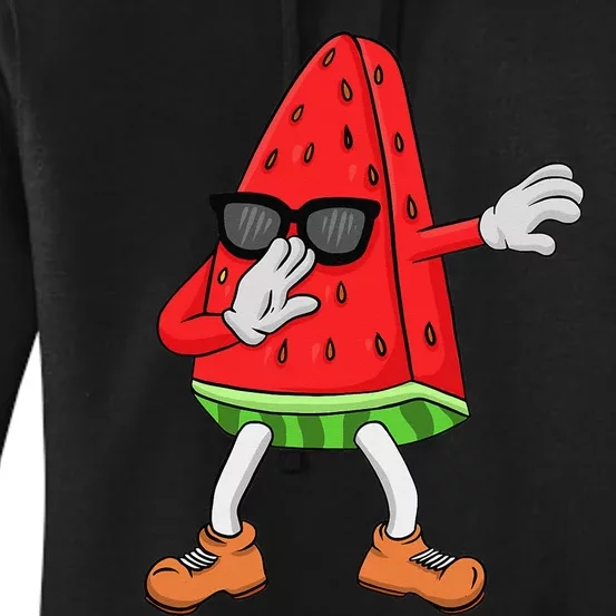 Watermelon Art For Dabbing Watermelon Wedge Lovers Women's Pullover Hoodie