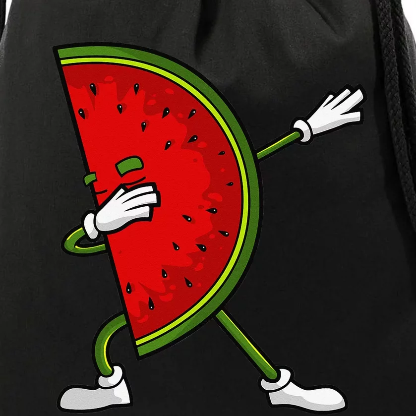 Watermelon Art For Dabbing Watermelon Wedge Lovers Drawstring Bag