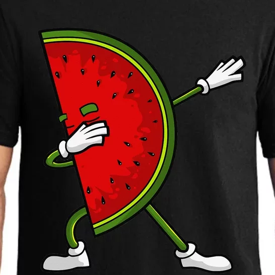 Watermelon Art For Dabbing Watermelon Wedge Lovers Pajama Set