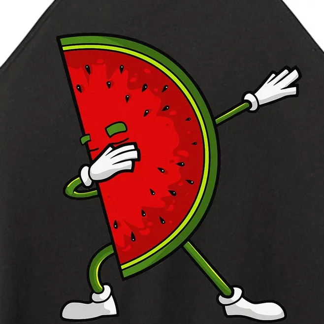 Watermelon Art For Dabbing Watermelon Wedge Lovers Women’s Perfect Tri Rocker Tank