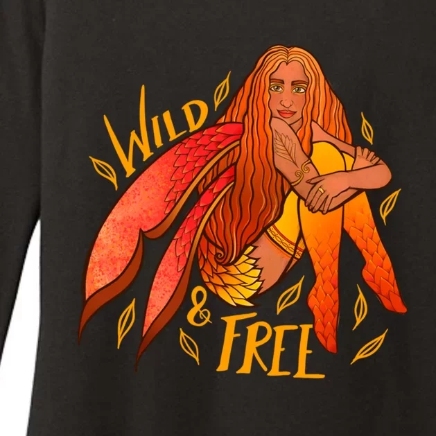 Wild And Free Autumn Fairy Druid Gift Womens CVC Long Sleeve Shirt