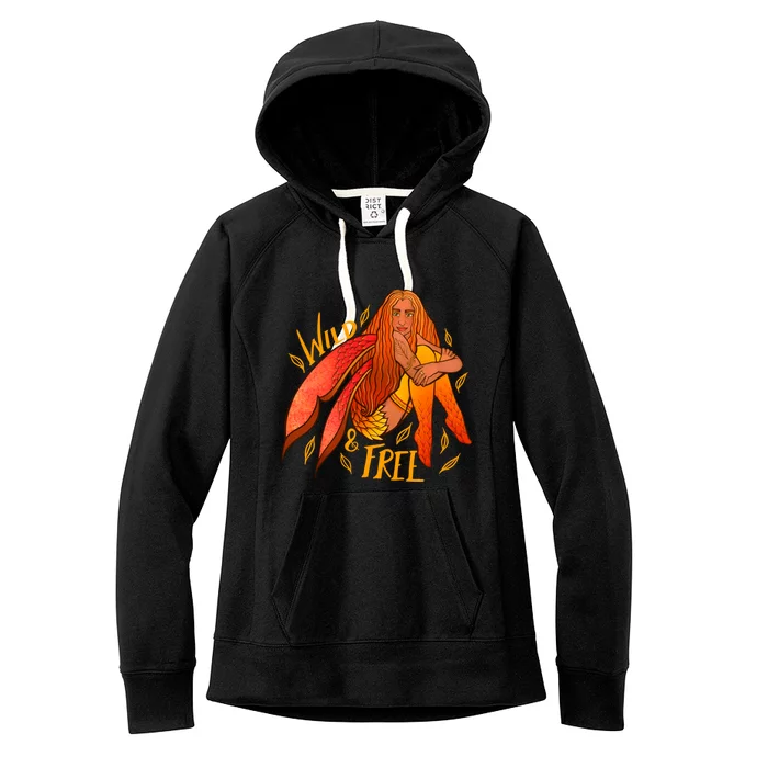 Wild And Free Autumn Fairy Druid Gift Women's Fleece Hoodie