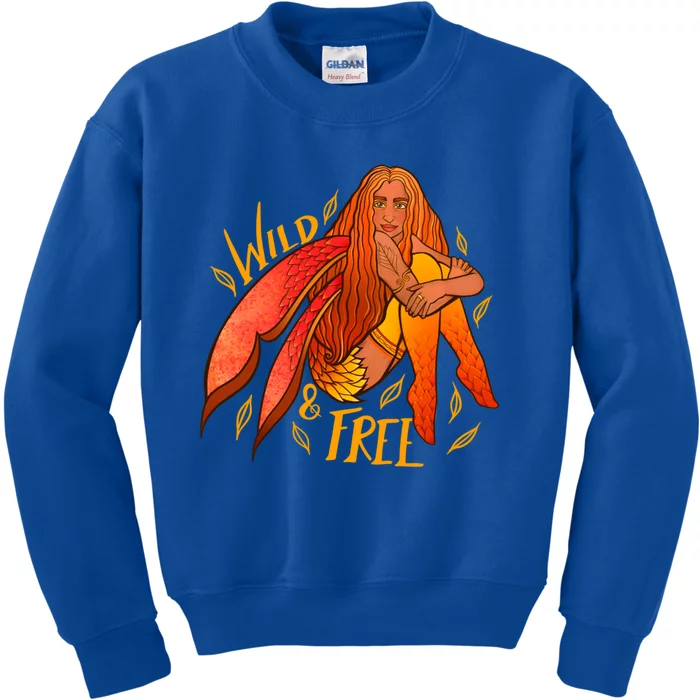 Wild And Free Autumn Fairy Druid Gift Kids Sweatshirt