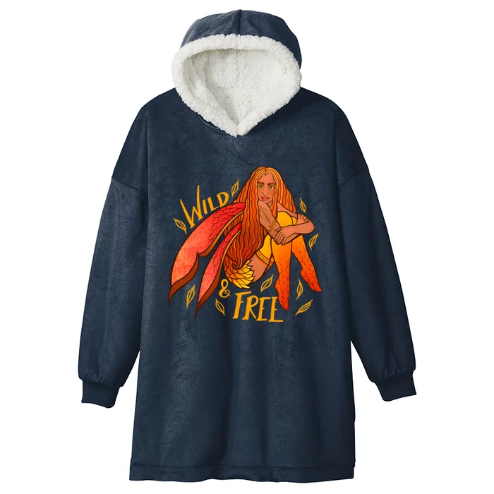 Wild And Free Autumn Fairy Druid Gift Hooded Wearable Blanket