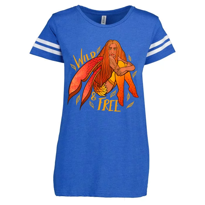 Wild And Free Autumn Fairy Druid Gift Enza Ladies Jersey Football T-Shirt