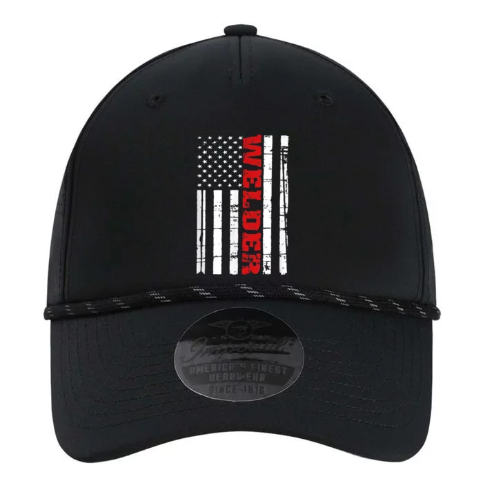 Welder American Flag USA Patriotic Weld Pipefitter Performance The Dyno Cap