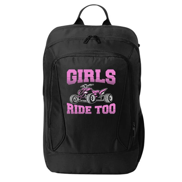 Wo ATV Funny Four Wheeler Quad Bike Girls Ride Too Quad Biker City Backpack