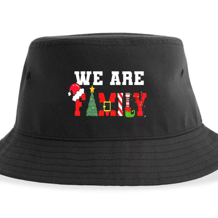 We Are Family Christmas Pajamas Funny Matching Xmas Sustainable Bucket Hat