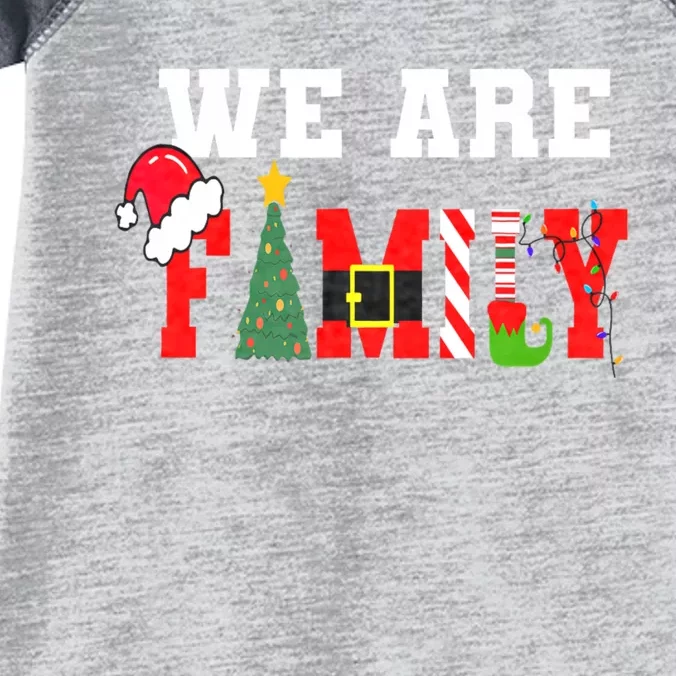 We Are Family Christmas Pajamas Funny Matching Xmas Infant Baby Jersey Bodysuit