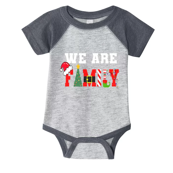 We Are Family Christmas Pajamas Funny Matching Xmas Infant Baby Jersey Bodysuit