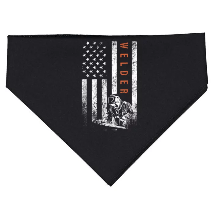 Welder American Flag Design Welding USA-Made Doggie Bandana