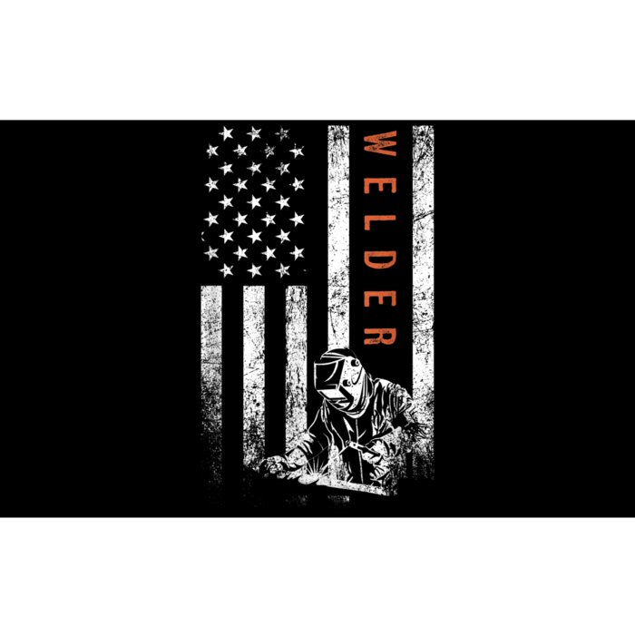 Welder American Flag Design Welding Bumper Sticker