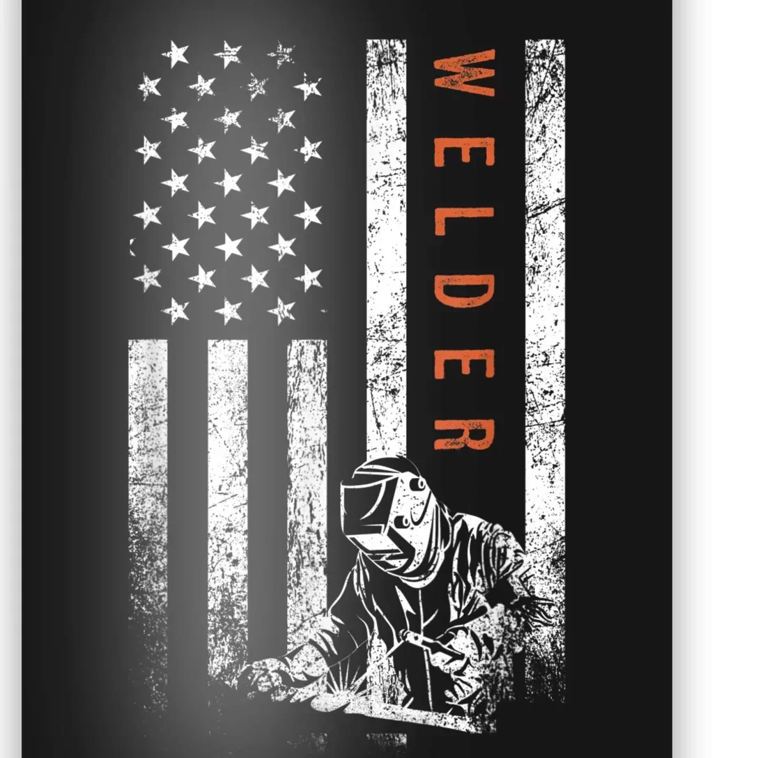 Welder American Flag Design Welding Poster