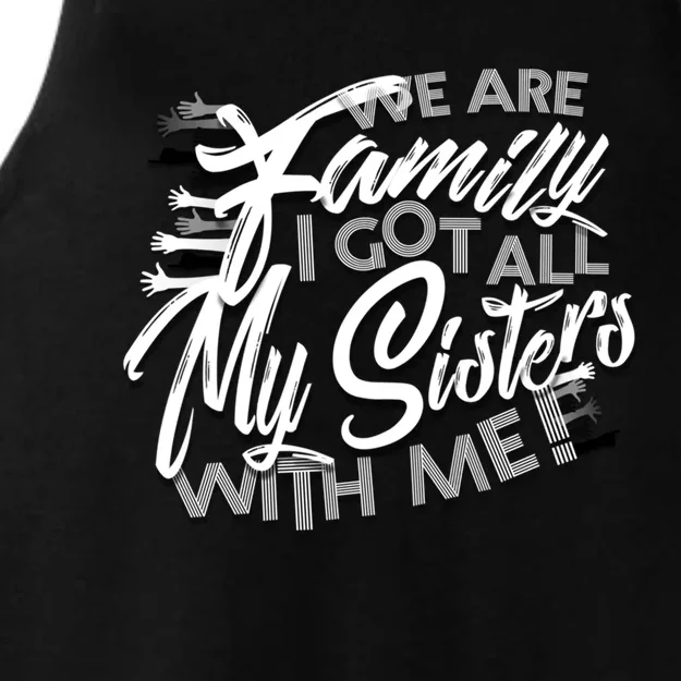 We Are Family I Got All My Sisters With Me Ladies Tri-Blend Wicking Tank