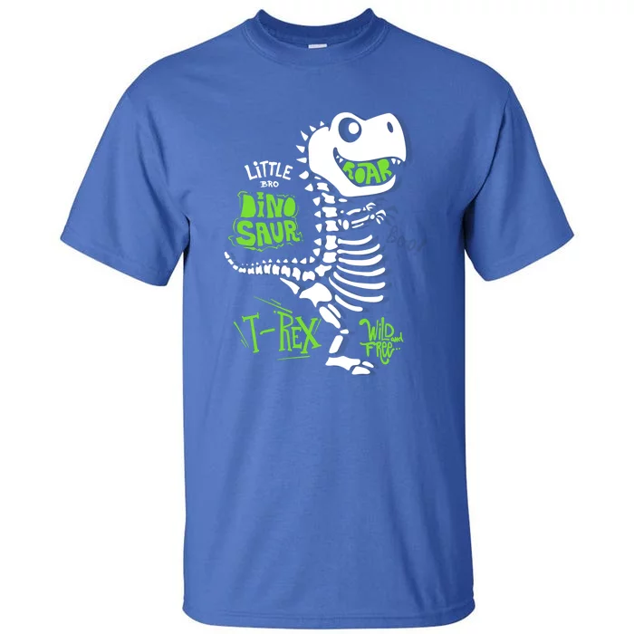 Wild And Free TRex Dinosaur Skeleton Funny Dinosaurs Cool Gift Tall T-Shirt