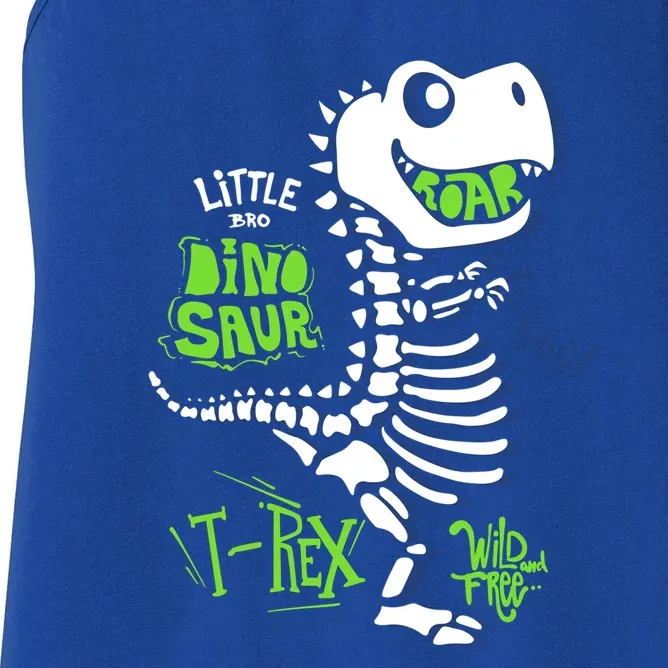 Wild And Free TRex Dinosaur Skeleton Funny Dinosaurs Cool Gift Women's Racerback Tank