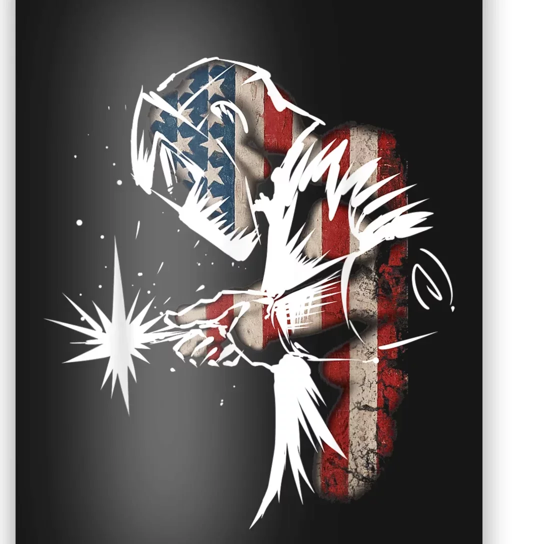 Welder American Flag USA Patriotic Welder Poster