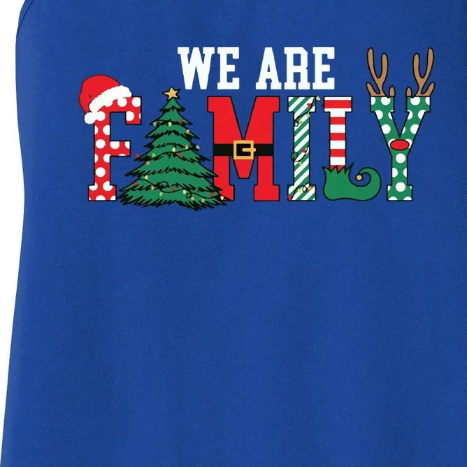 We Are Family Christmas Women's Racerback Tank