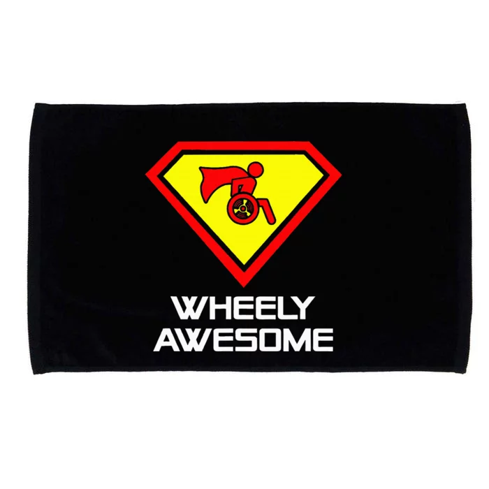 Wheely Awesome Funny Super Disabled Handicapped Wheelchair Microfiber Hand Towel