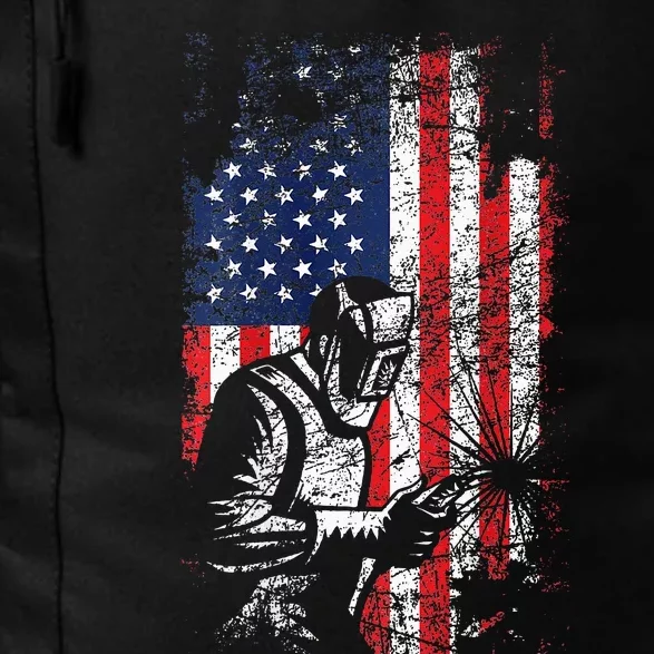 Welding American Flag Welder Fathers Day Design On Back Daily Commute Backpack