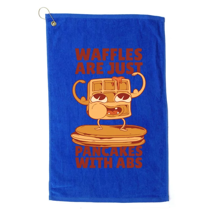 Waffles Are Just Pancakes With Abs Platinum Collection Golf Towel